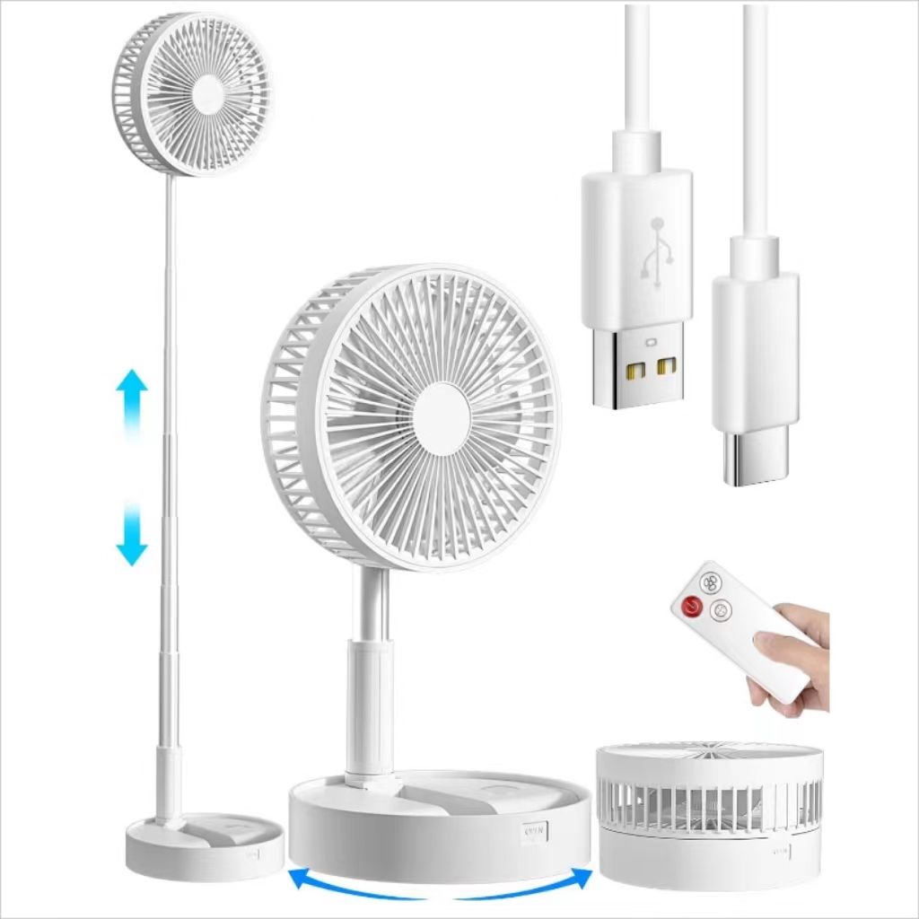Type-C Rechargeable Portable Folding Remote Control Fan