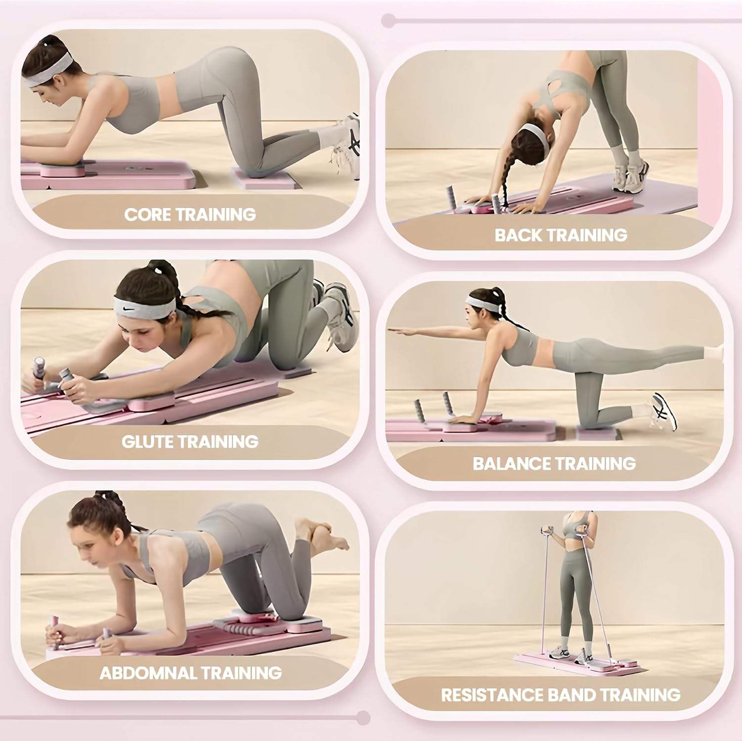 Pilates Workout Board – Sliding Reformer for Home Fitness 🧘‍♀️