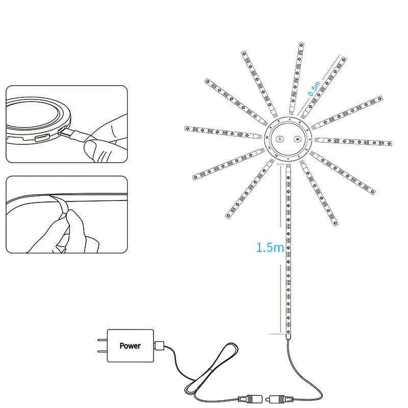 LED Fireworks Decorative Lights