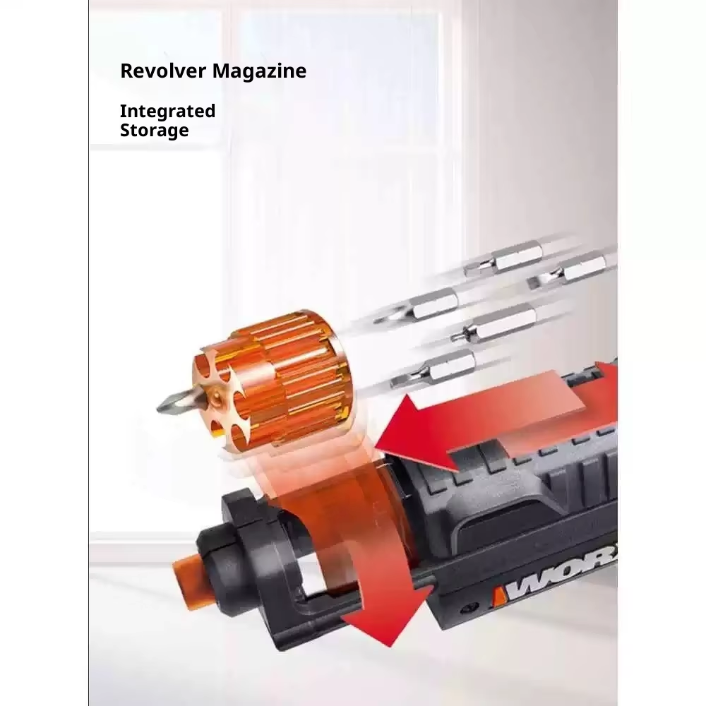 Worx 4V इलेक्ट्रिक स्क्रुड्राइभर, रिचार्जेबल वायरलेस पावर स्क्रुड्राइभर सेट ६ वटा बिट्स, स्क्रु होल्डर र चार्जर सहित - WX255L