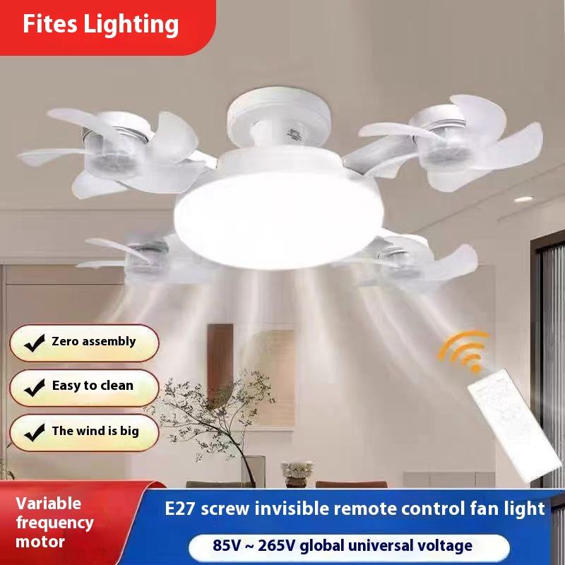 2 in 1 Hanging Folding Ceiling Fan With LED Light Remote