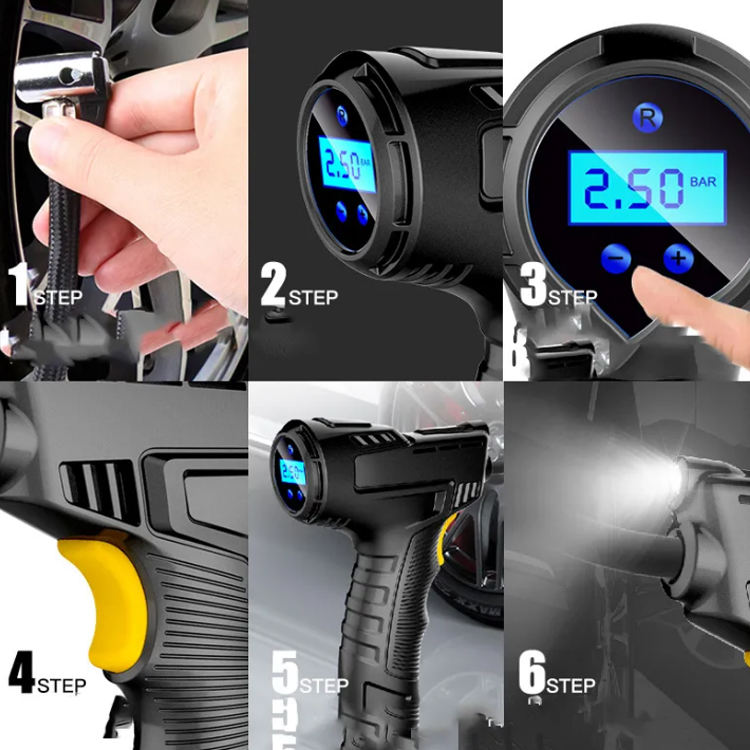 🔥🚗Portable car tire inflator pump