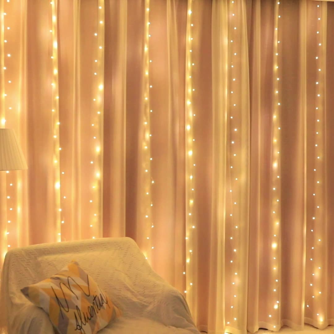 LED Curtain Lights With Remote Control for Christmas Decoration