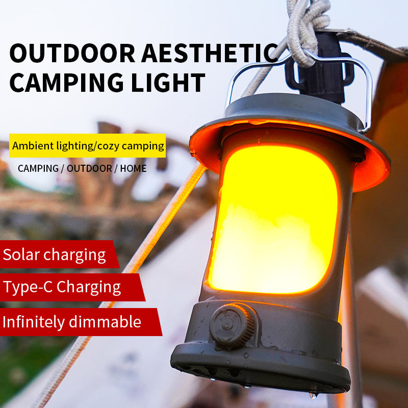Solar Portable Handheld Vintage Camping Lantern