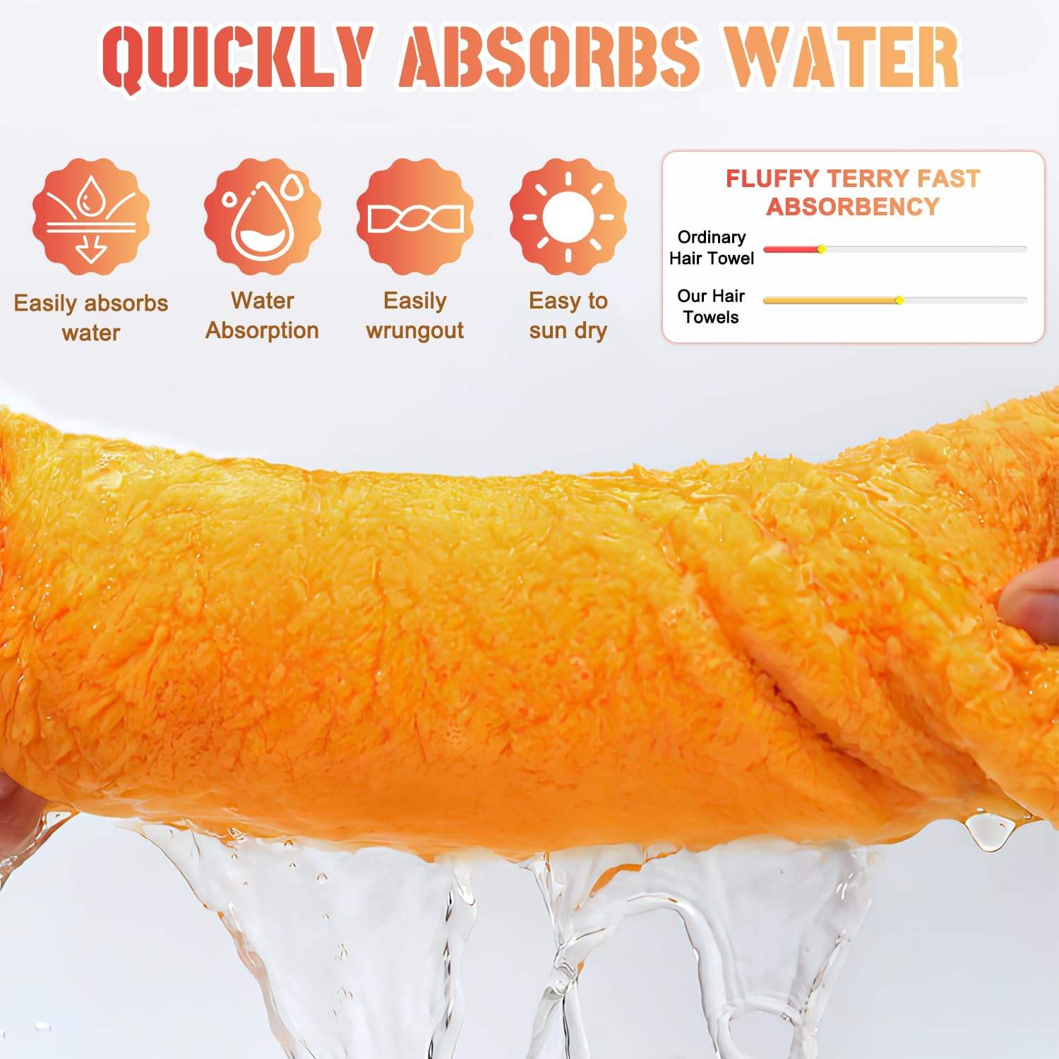 💥 B1G1 FREE! Super Absorbent Hair Towel Wrap for Wet Hair