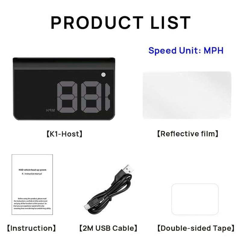 🚗 Car Head up Display GPS Digital Speedometer 🌎