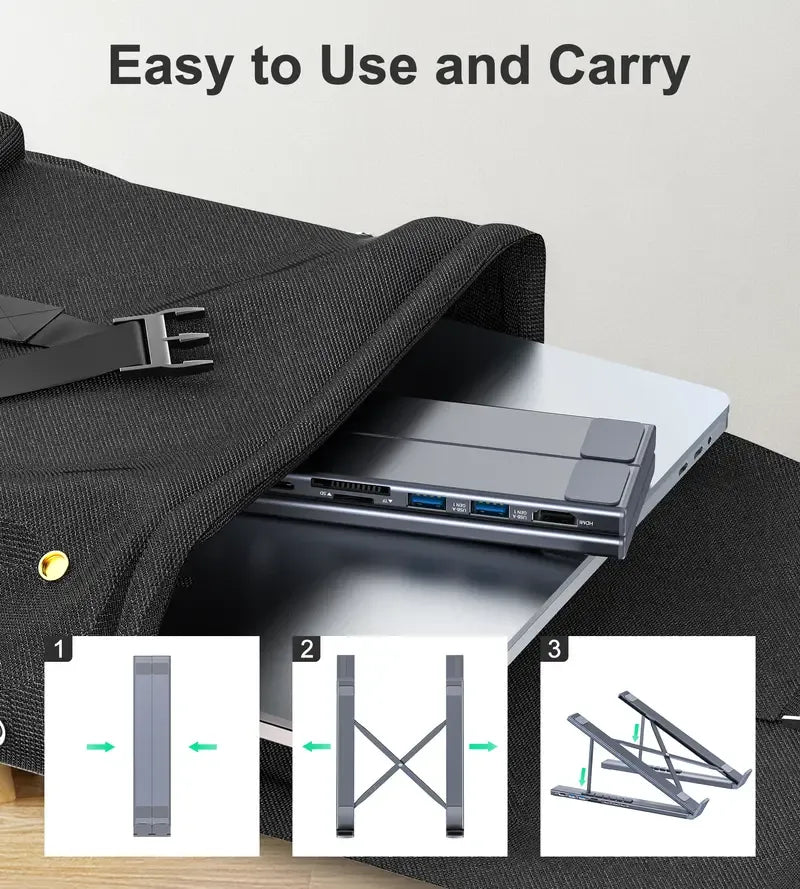 Mukiya 8 in 1 USB C Laptop Docking Station Stand with 4K HDMI