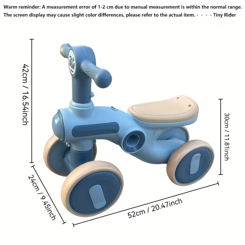 Kids' Foot-Free Balance Bike with Fun Lights and Music