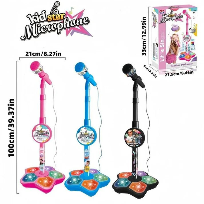 🎁 Microphone Toy, Karaoke Machine Toy with Light