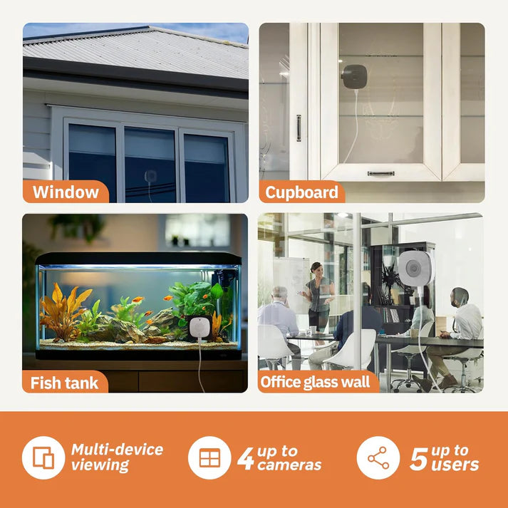 3MP 2K Window Camera,2.4GHz & 5GHz WiFi Indoor