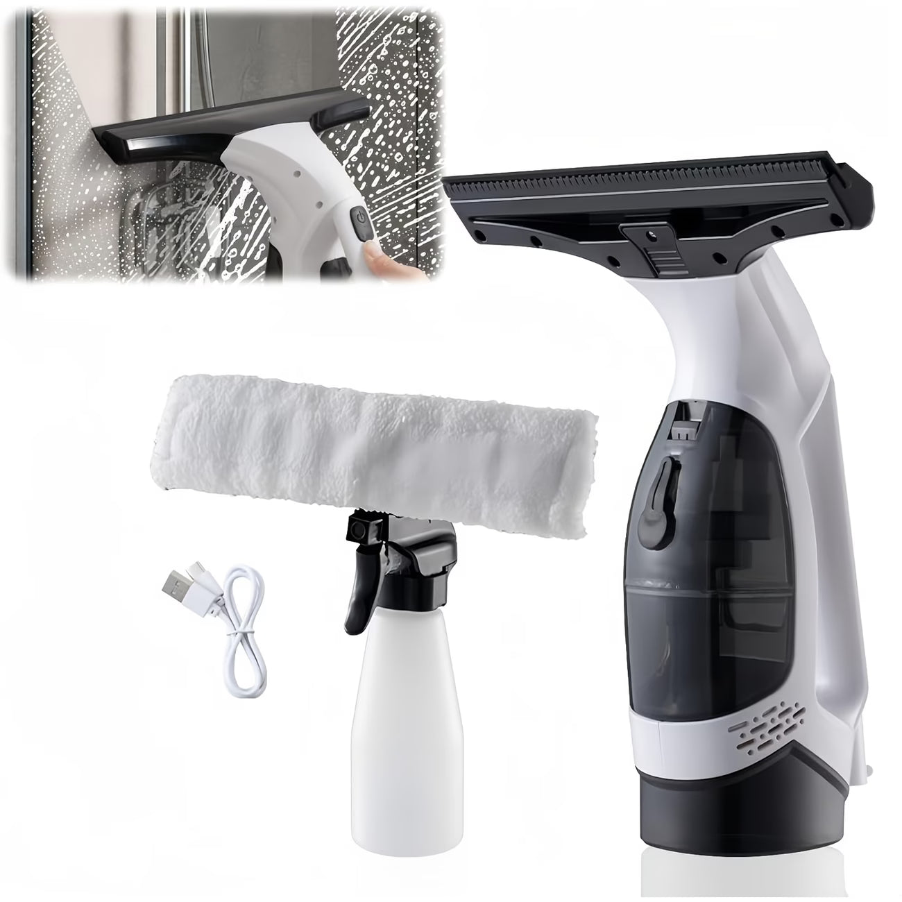 Window Vacuum Squeegee Cordless