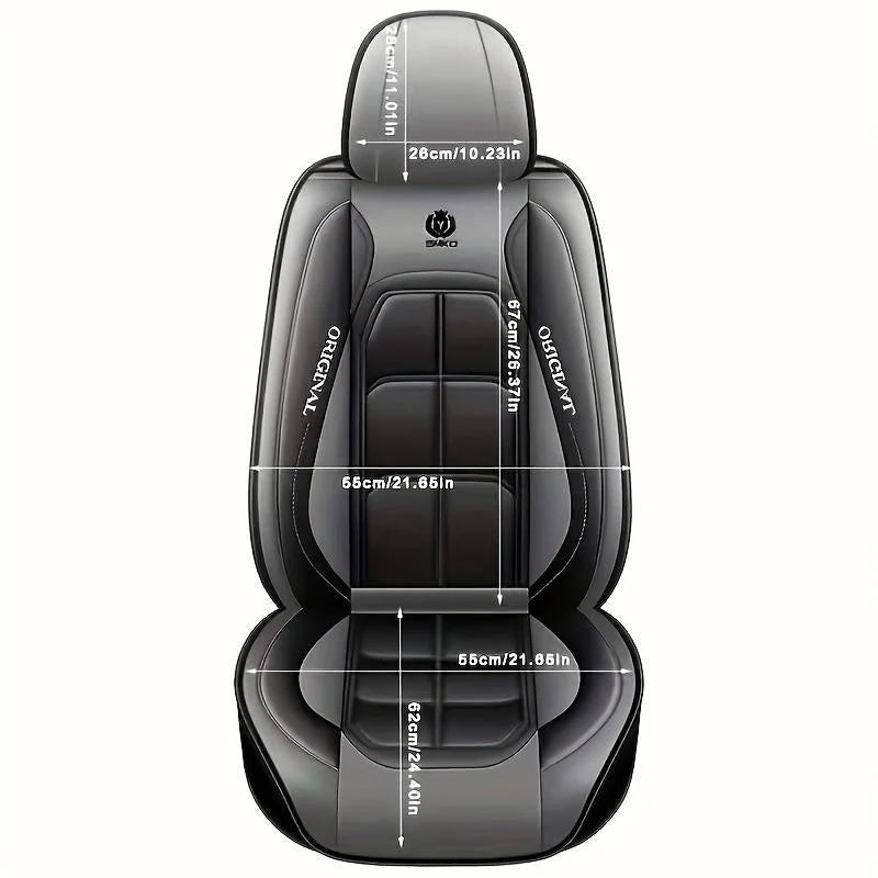 PU leather car seat covers, front set, universally suitable for sedans, SUVs and trucks