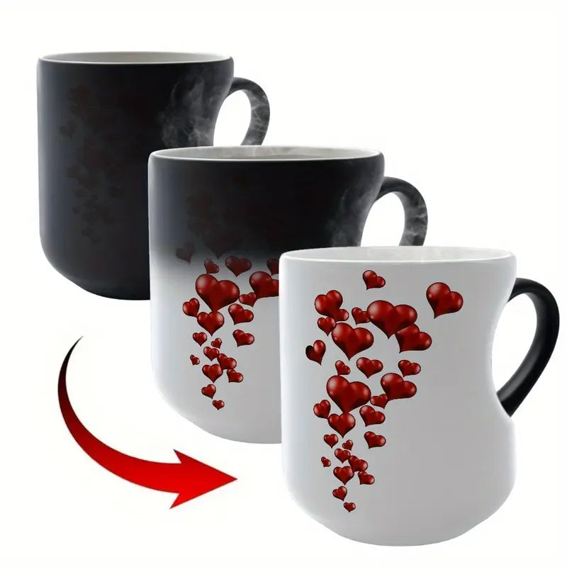 💥Heart-Shaped Color Changing Ceramic Mug✨☕️