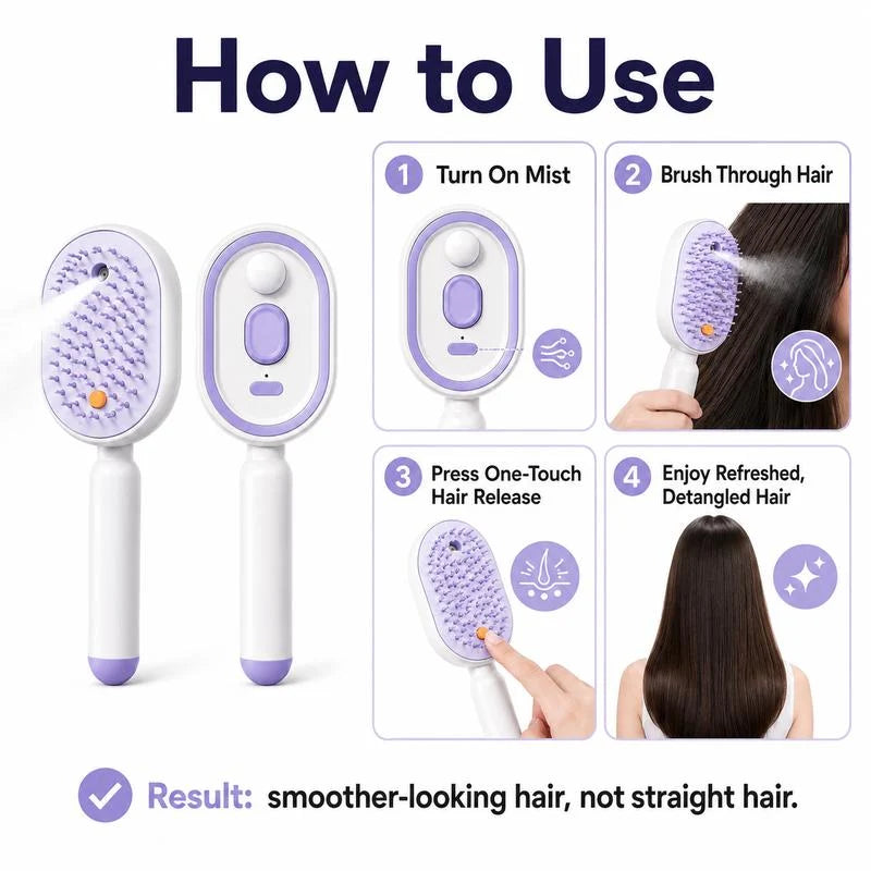 Scalp Massager Comb 💆‍♀️ – Self-Cleaning 🧼