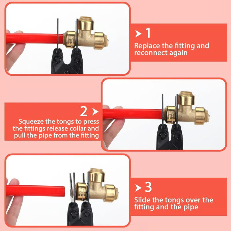 🏆55K+ SOLD🔧Sizes 1/2", 3/4", 1" Disconnect Pliers - For Removing Brass Push-In, Push-In Connections