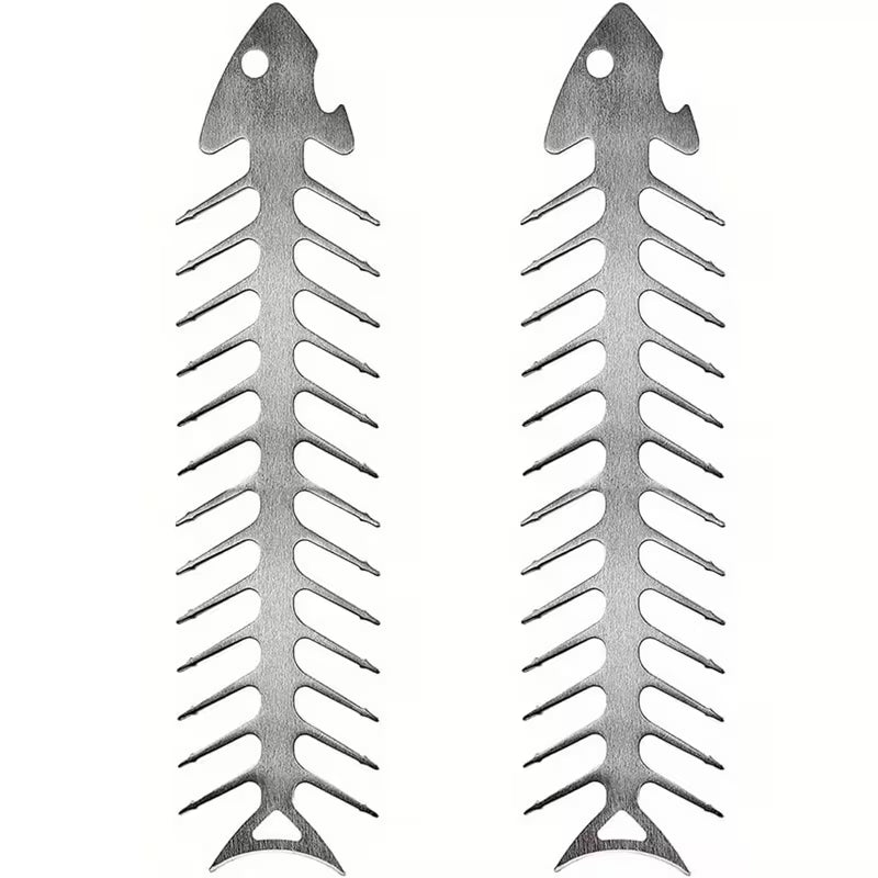 Stainless Steel BBQ Skewers - Fish Bone Shaped Grill Skewers