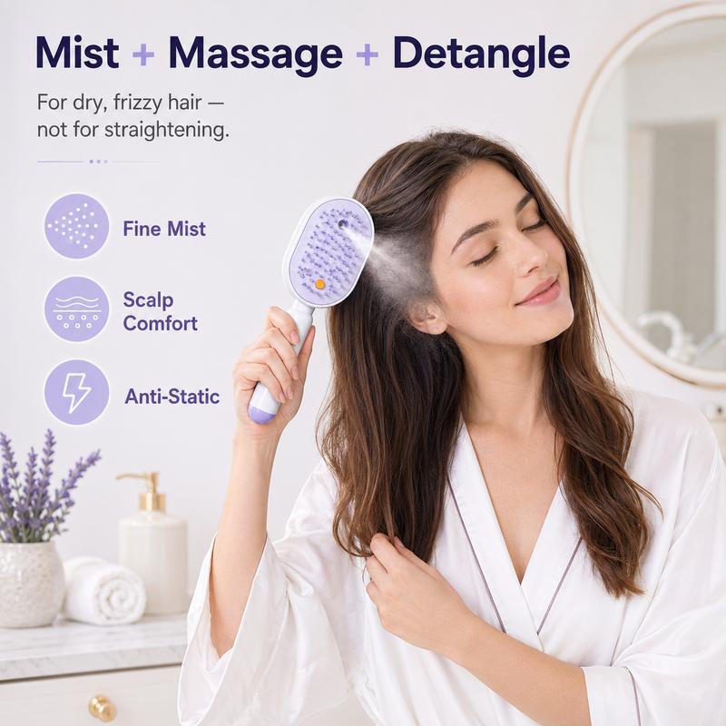 Scalp Massager Comb 💆‍♀️ – Self-Cleaning 🧼