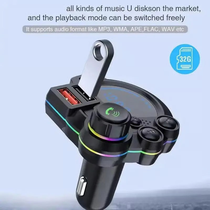PD 30W Type-C Car Charger & Bluetooth 5.3 FM Transmitter