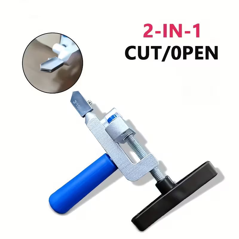 २-इन-१ म्यानुअल ग्लास र टाइल काट्ने उपकरण (डायमण्ड रोलर व्हिल सहित)