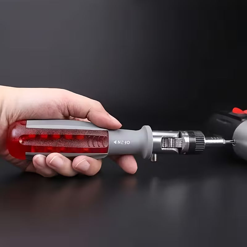 10-in-1 Manual Ratchet Screwdriver Set