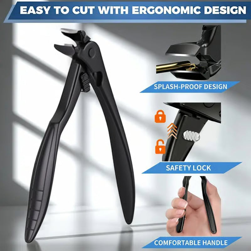 ✂️ Black Curved Nail Clipper – Ergonomic