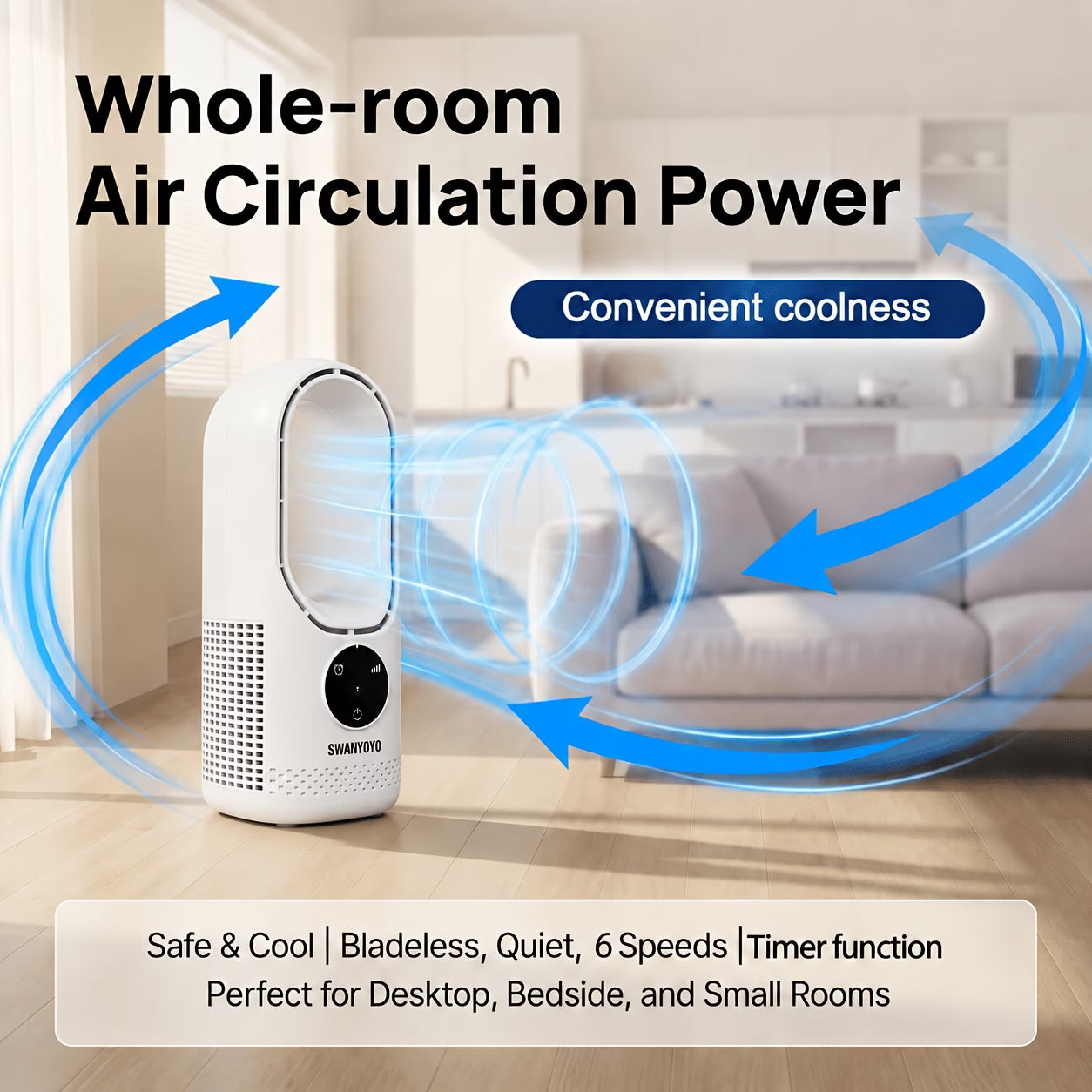 Portable Air Conditioning Fan USB Tower Fan
