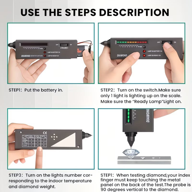 💎 Jade Hardness Tester Kit – Drill Pen & Thermal Conductivity Meter for Accurate Gem Testing!