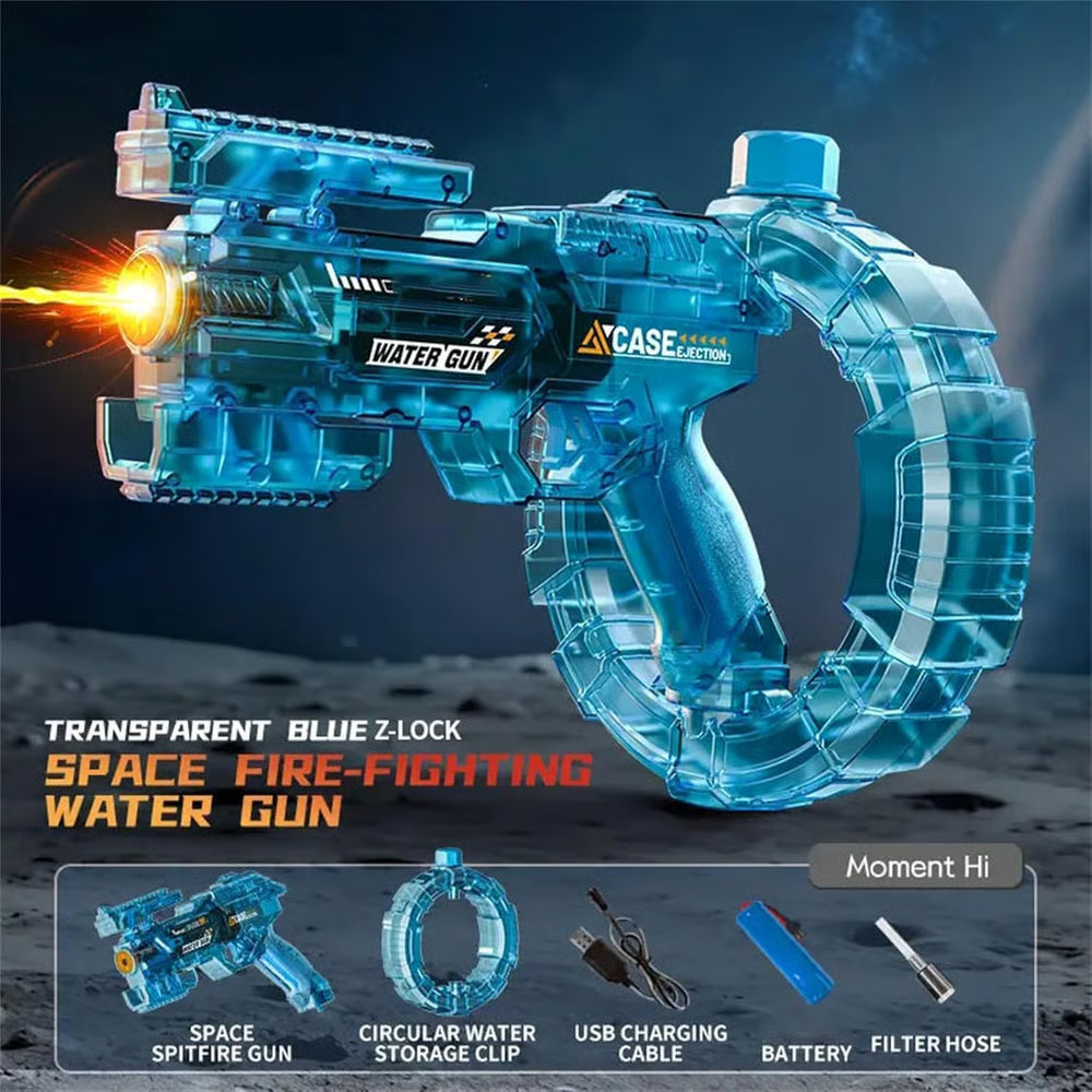 SplashyGun Pro: Immersive Light & Sound Electric Water Blaster