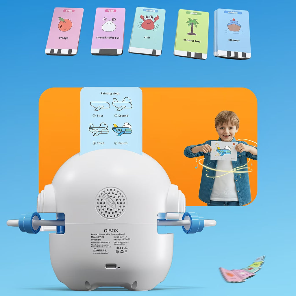Rechargeable Four in Interactive Educational Robot Drawing Machine