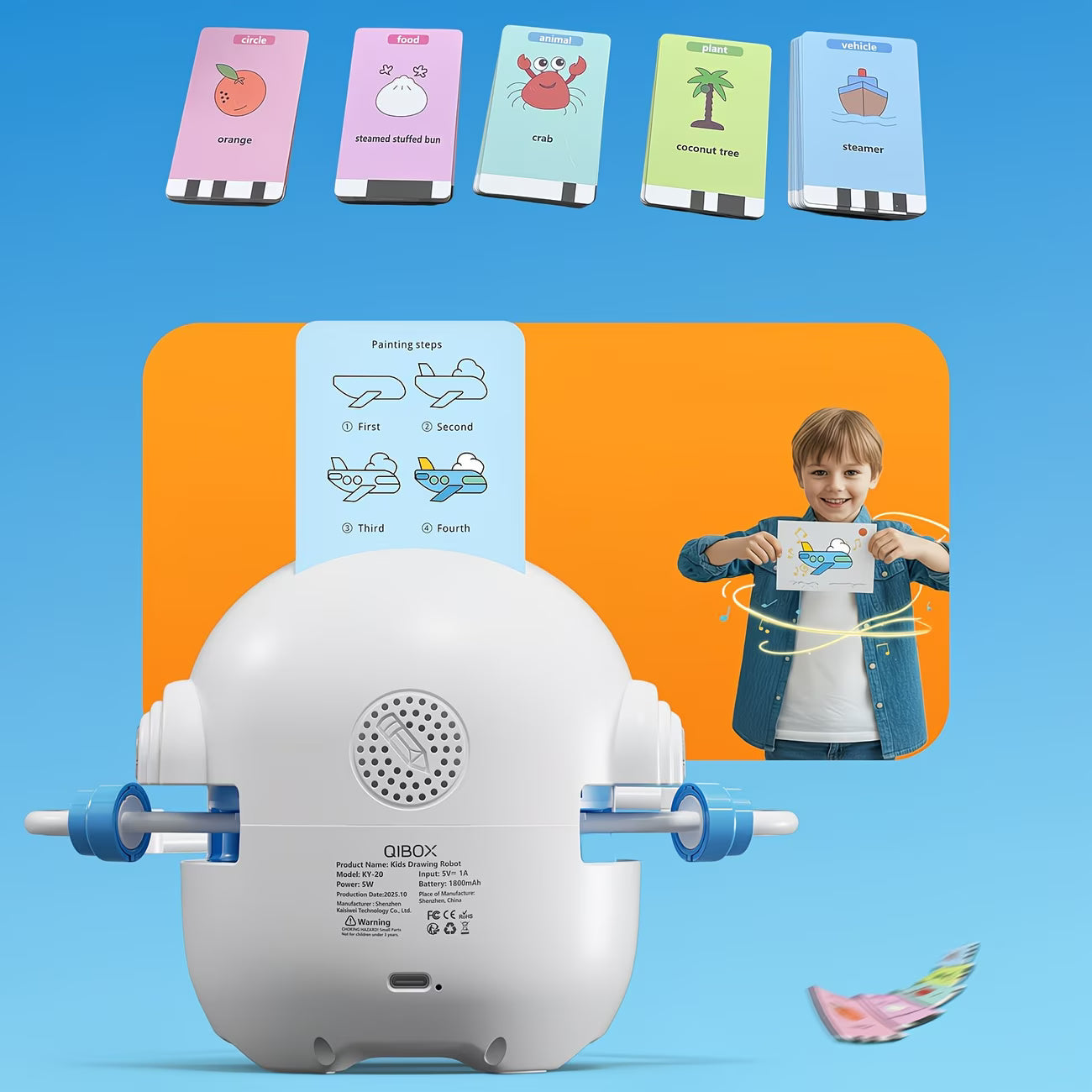 Rechargeable Four in Interactive Educational Robot Drawing Machine