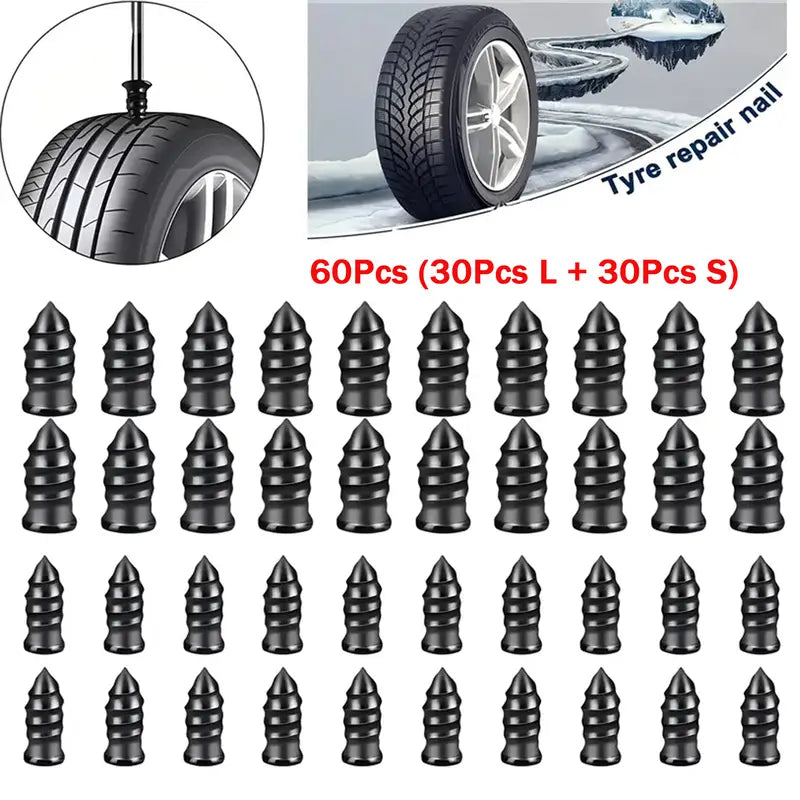 60 Tire Repair Screw Plugs 🚗