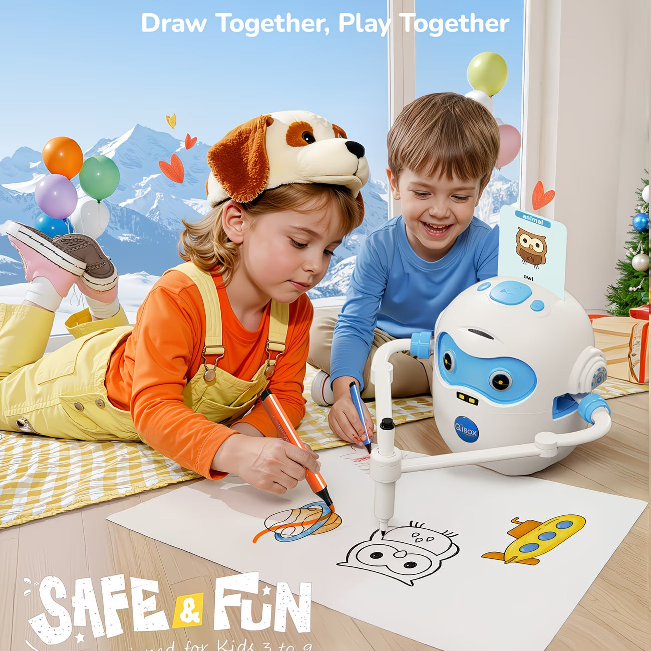 Rechargeable Four in Interactive Educational Robot Drawing Machine