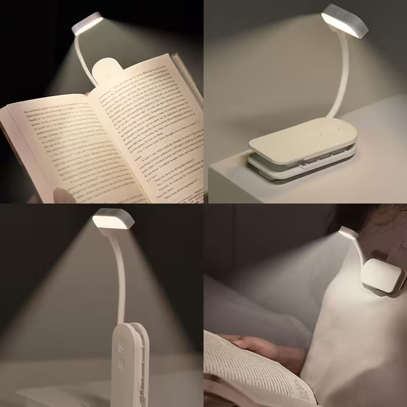 3-Color Temperature Adjustable Portable Clip Reading Light