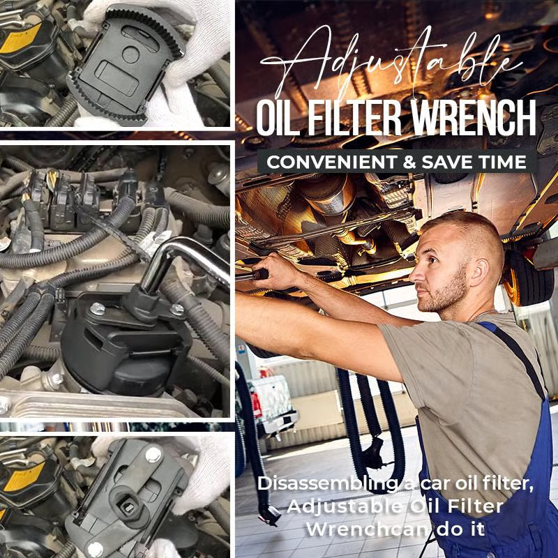 🔧 Adjustable Oil Filter Wrench – Greater Grip, Time-Saving & Durable Spring Design 🚗