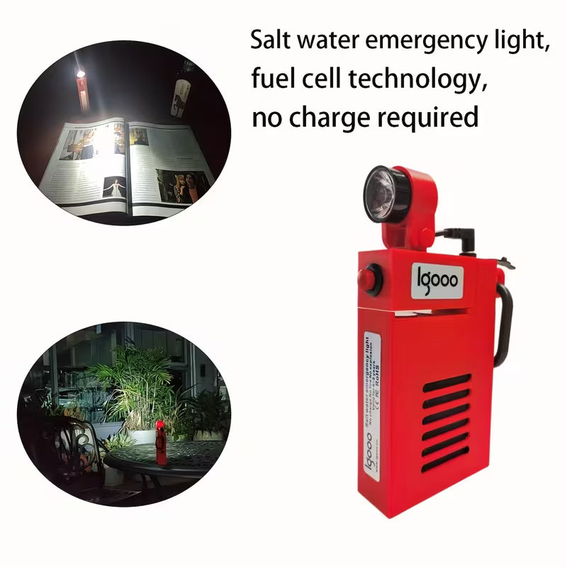 Salt Water Emergency Lantern, Battery-Free Water Activated Flashlight
