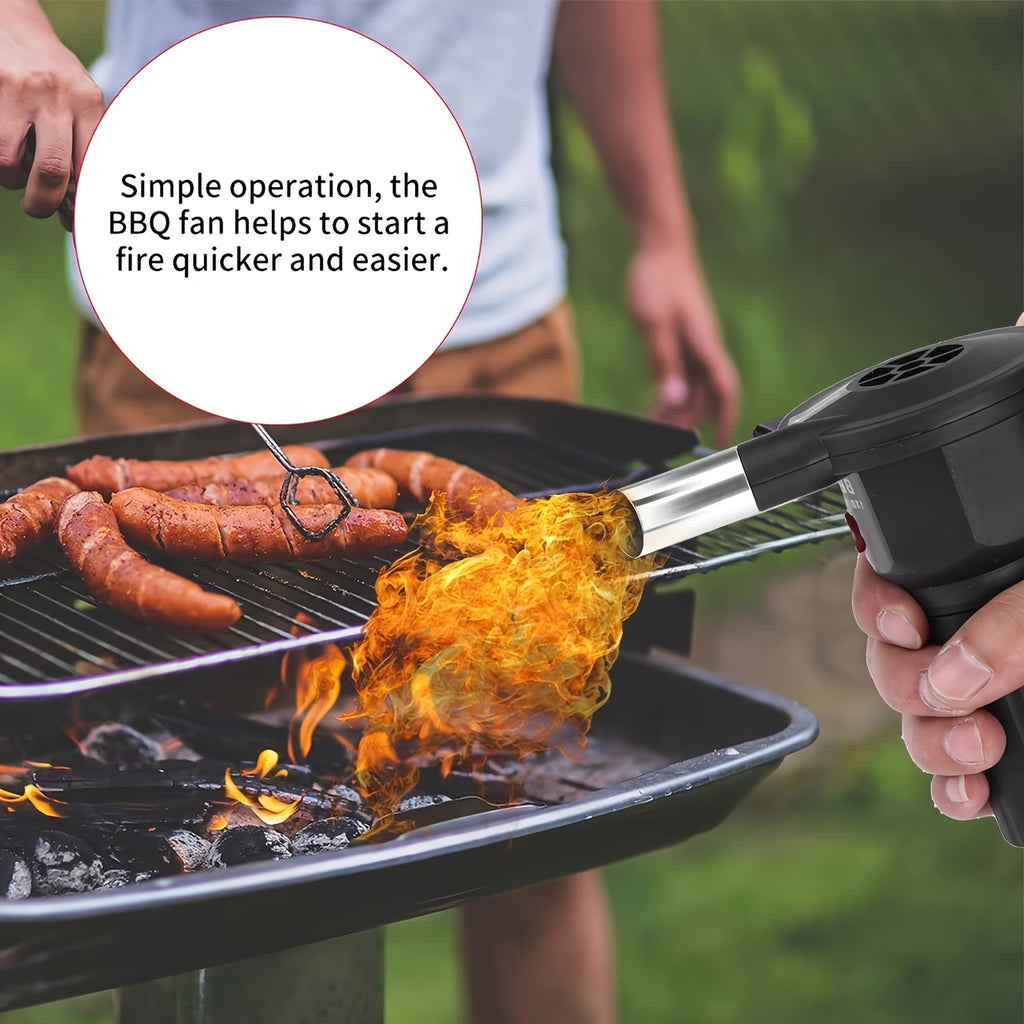 Portable Battery-Powered BBQ Fan Blower