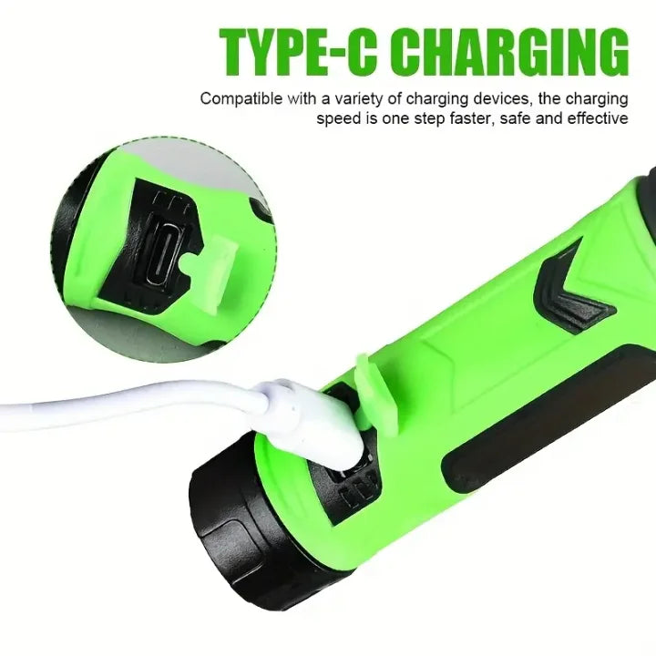 पोर्टेबल रिचार्जेबल एलईडी घाँटी बत्ती, म्याग्नेटिक बेस र USB-C चार्जिङ सहित