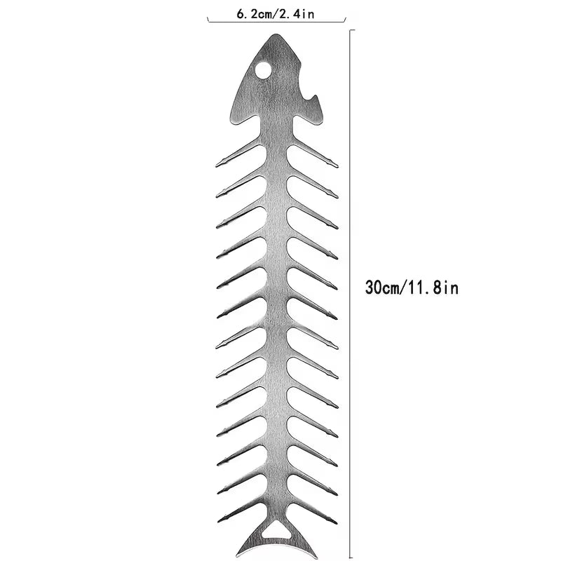 Stainless Steel BBQ Skewers - Fish Bone Shaped Grill Skewers