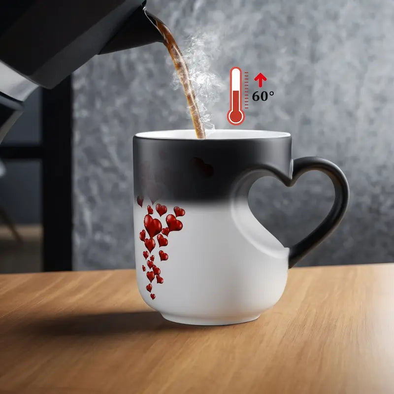 💥Heart-Shaped Color Changing Ceramic Mug✨☕️