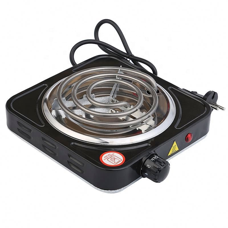 1000W Dual Burner Electric Hot Plate, 5-Level Adjustable Temperature Fast Heating Portable Stove, Compatible with All Cookware for Kitchen