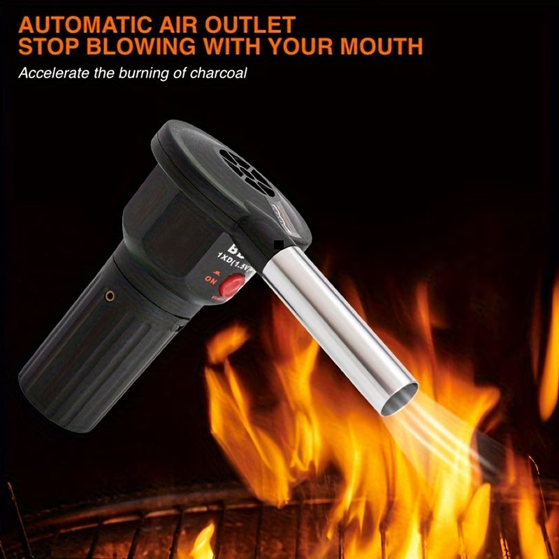 Portable Battery-Powered BBQ Fan Blower