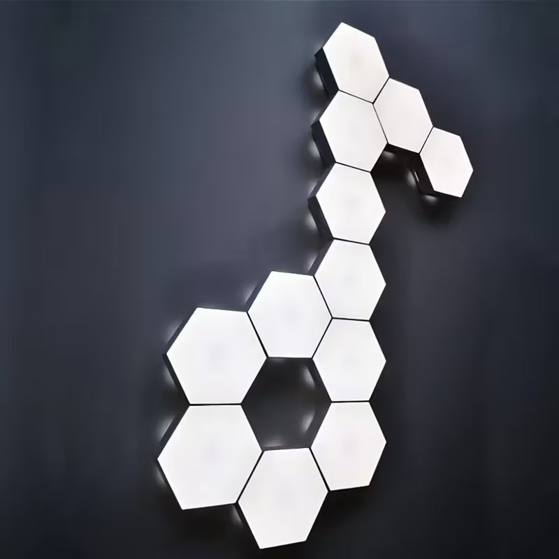 6-Pack Modern Touch-Controlled Hexagonal LED Wall Lights
