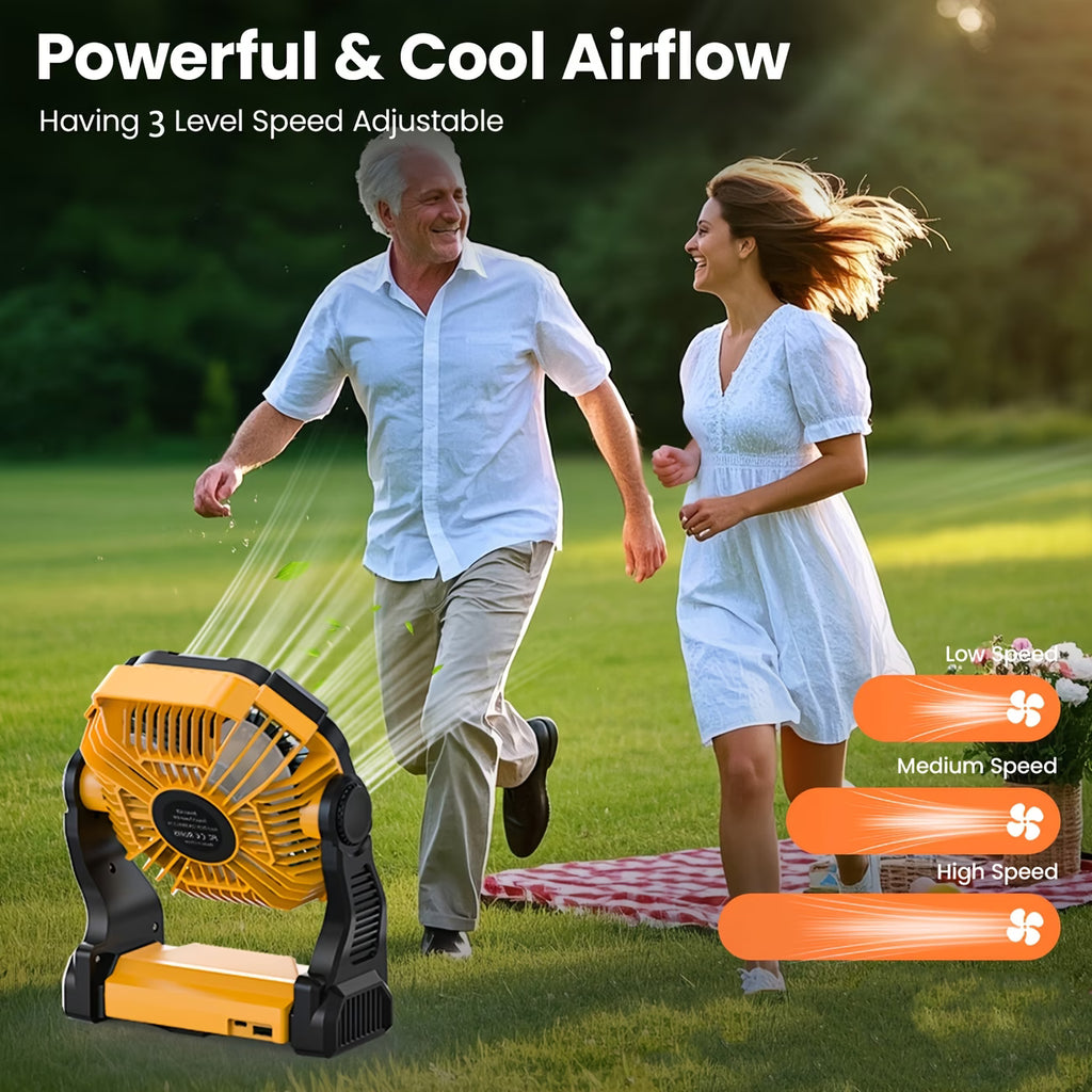 Charging+lighting+fan Three In One Electric Fan