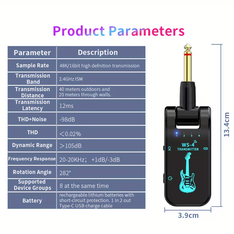 Wireless Guitar Transmitter and Receiver