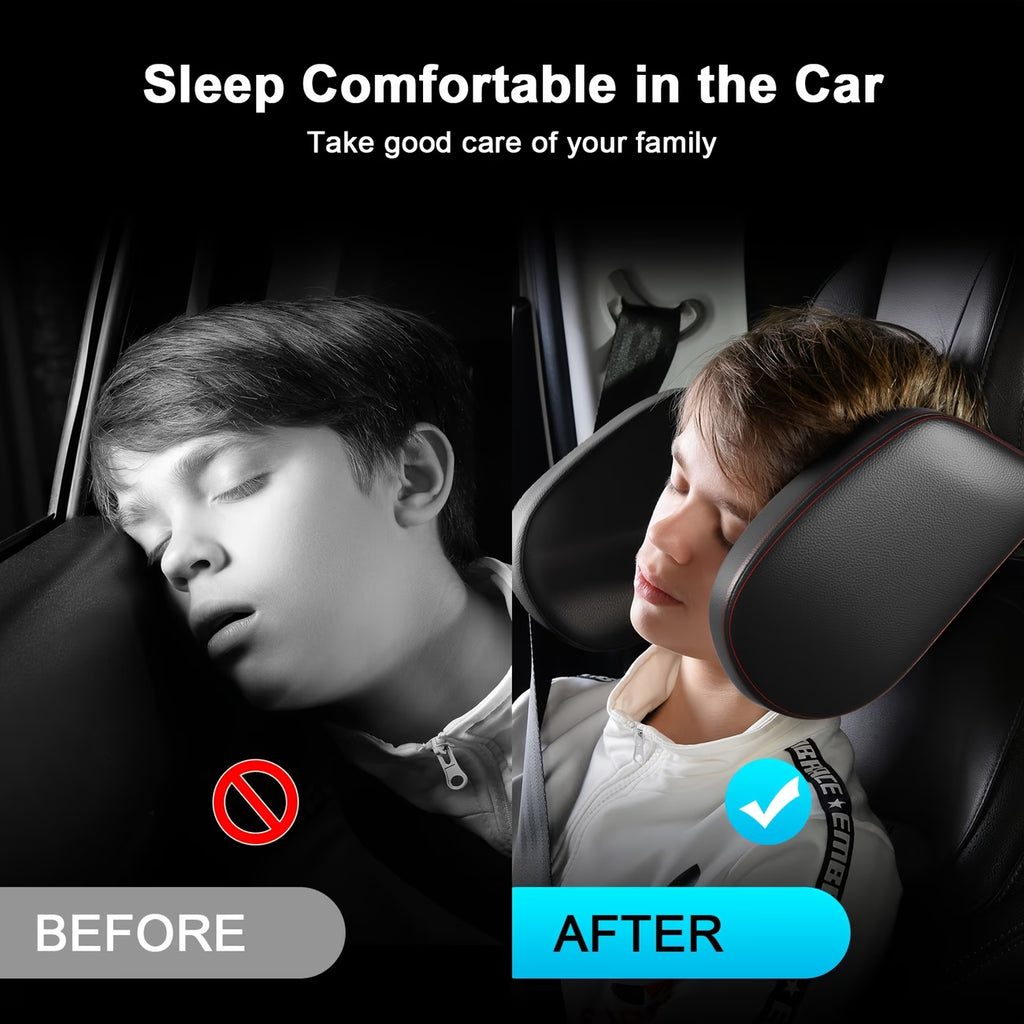 Adjustable Car Headrest Pillow for Side Sleeping