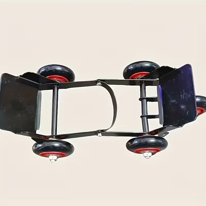 Heavy-Duty Motorcycle Trailer Wagon with Emergency Tire Replacement Assistant