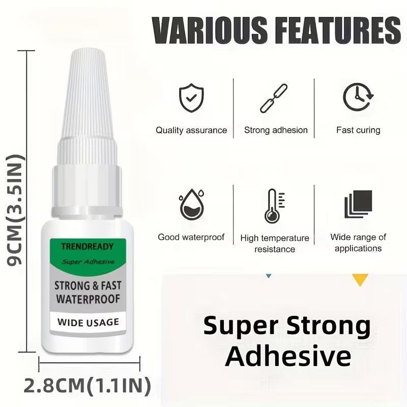 Heavy Duty Super Glue - Fast Drying Clear Waterproof Adhesive
