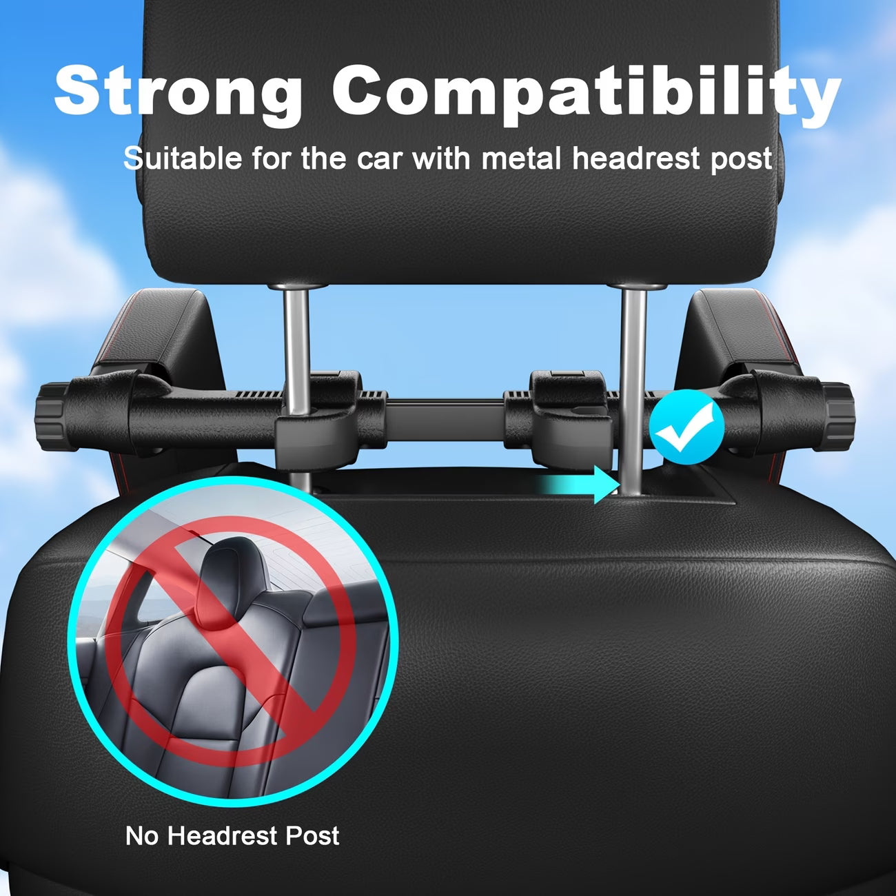 Adjustable Car Headrest Pillow for Side Sleeping