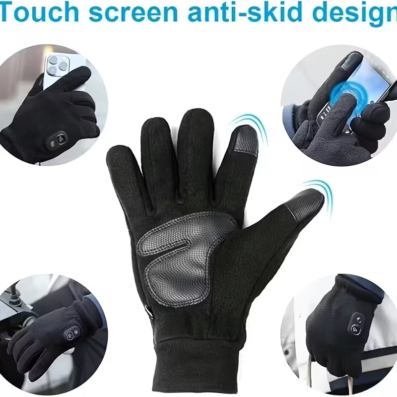 मोटो कार्य पञ्जा, भित्री ब्याट्री तातो प्रणालीसहितका बिजुली तातिने पञ्जा — हात तातो राख्नका लागि।