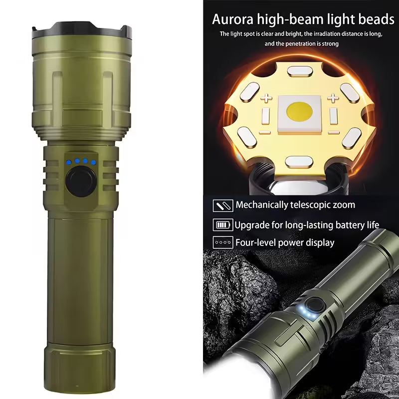 शक्तिशाली शुद्ध एल्युमिनियम एलोय टर्चलाइट